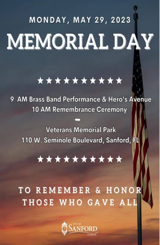 flyer to advertise Memorial Day 2023