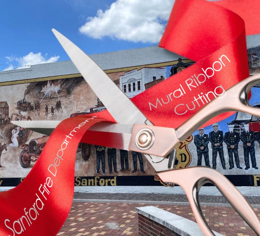 Ribbon Cutting of the Sanford Fire Department Mural