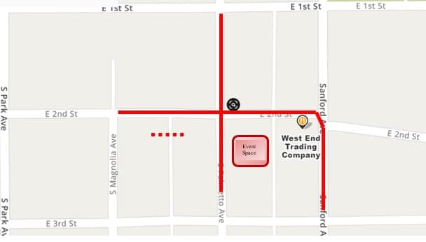 map of the September 2023 food truck fiesta