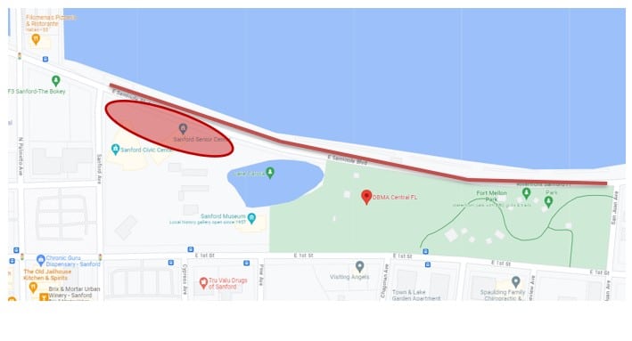 map of the September 2023 food truck fiesta