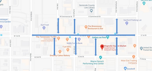 proposed map of the St Johns River Festival of the Art