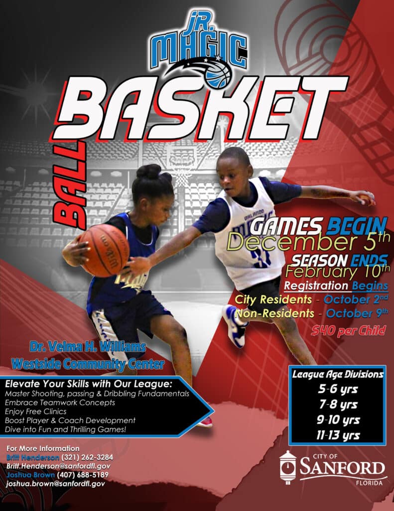 Basket Ball Two Children- Flyer 8.5 x 11