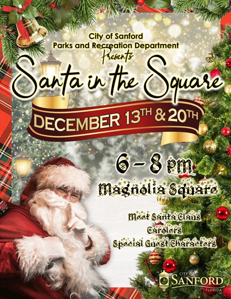 Santa in the Square 2023 flyer