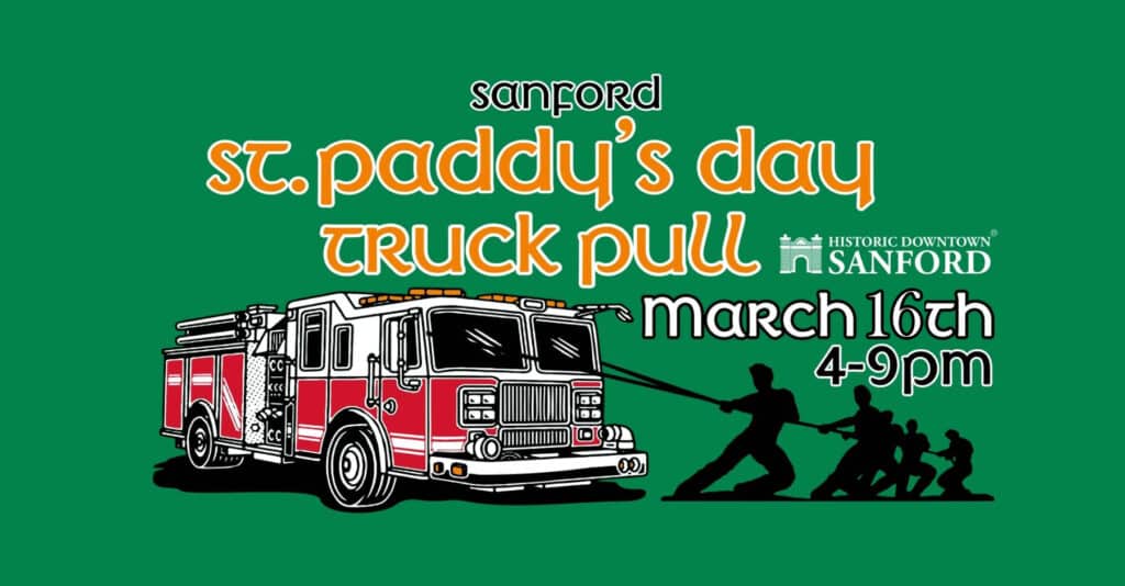 advertisement for the 2024 st paddy's day truck pull
