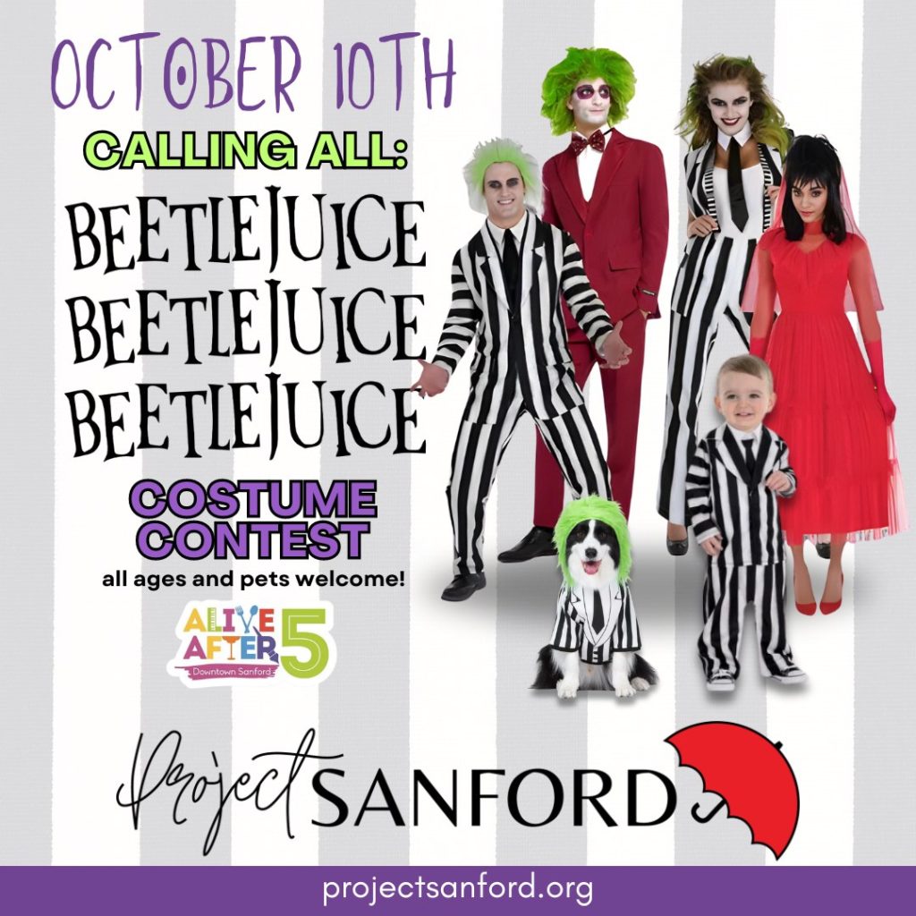flyer advertising a costume contest in October 2024