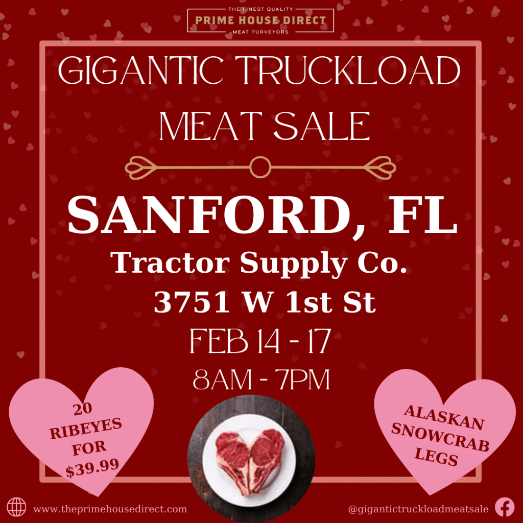 Truckload Meat Sale February 2024 infographic