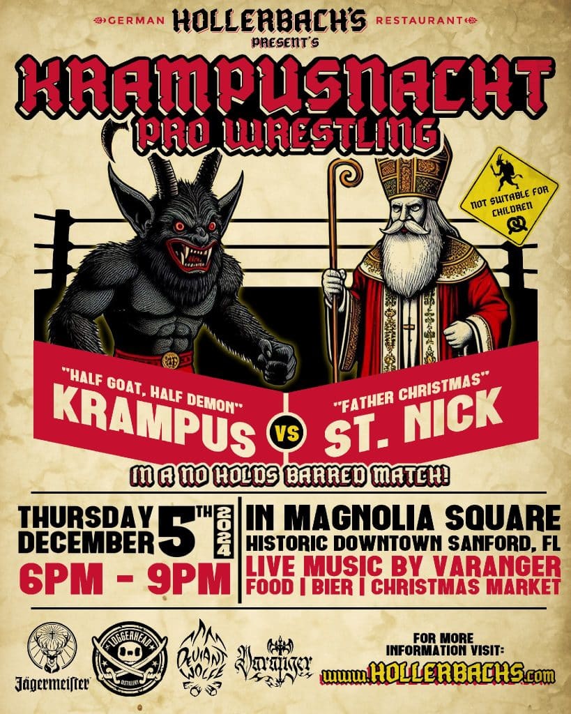 Advertisement for the 2024 Krampusnacht Pro Wrestling Event