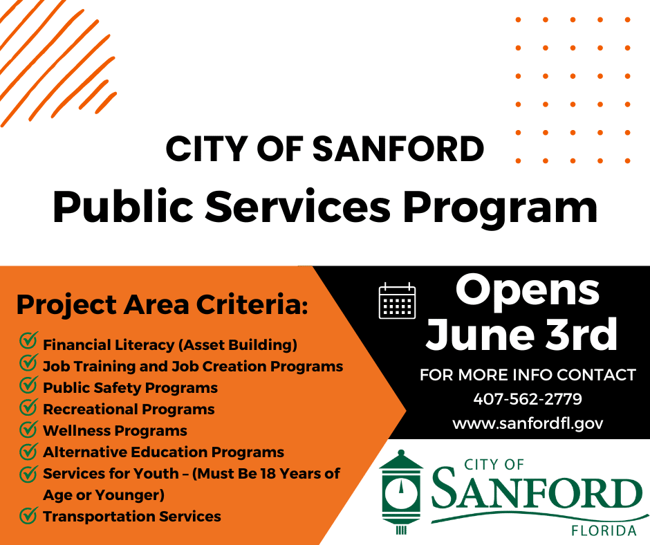 an announcement regarding the June 2024 Public Services Program