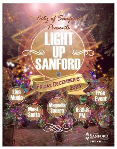 Flyer Light Up Sanford 2024 8.5×11