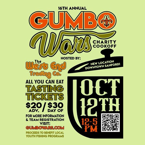 Gumbo Wars 2024 informational graphic