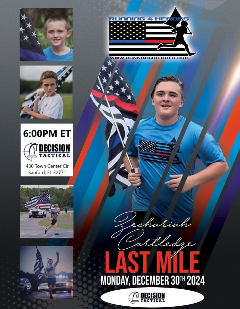 Flyer advertising the Zechariah Cartledge Last mile event in December 2024