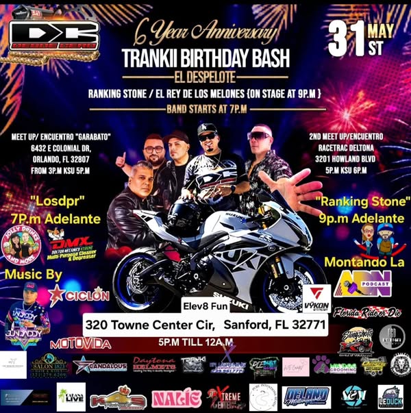 Trankii birthday Bash flyer