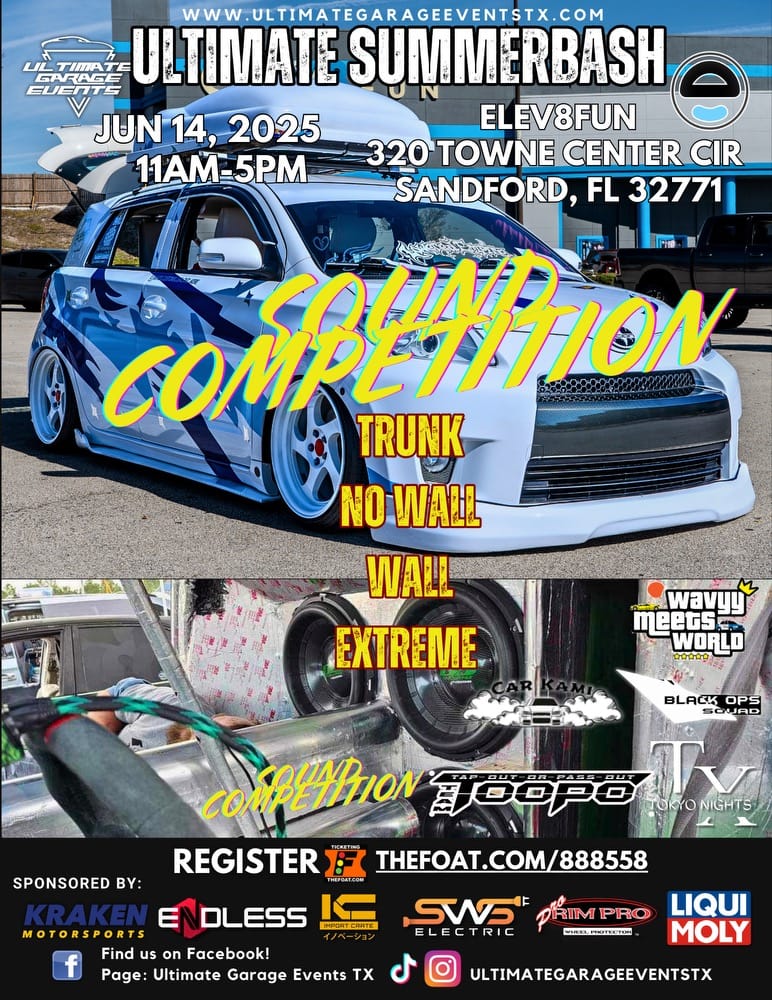 Ultimate summer Bash Sound Competition flyer