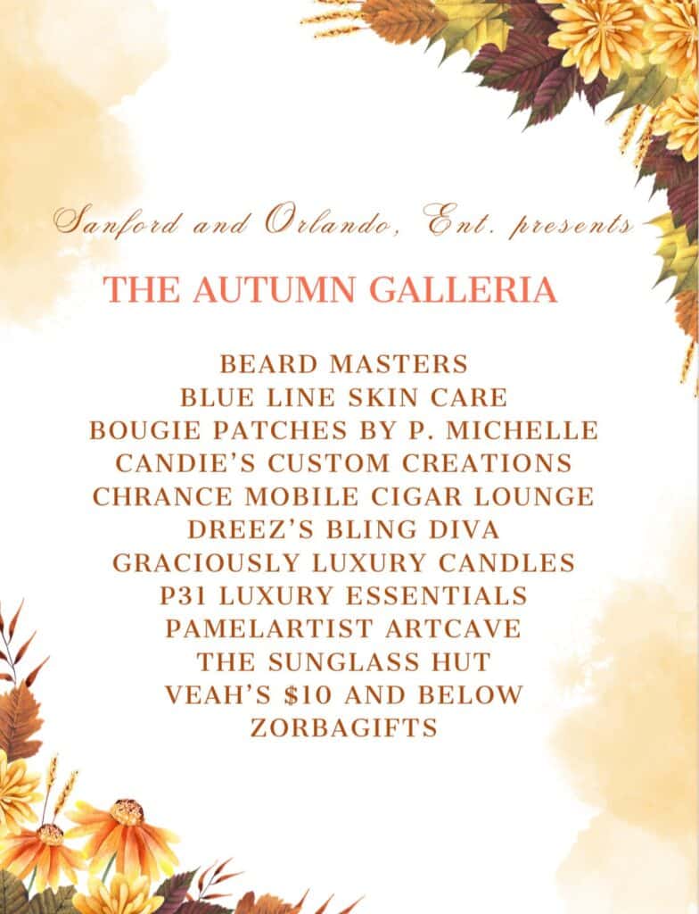 The Autumn Galleria information flyer
