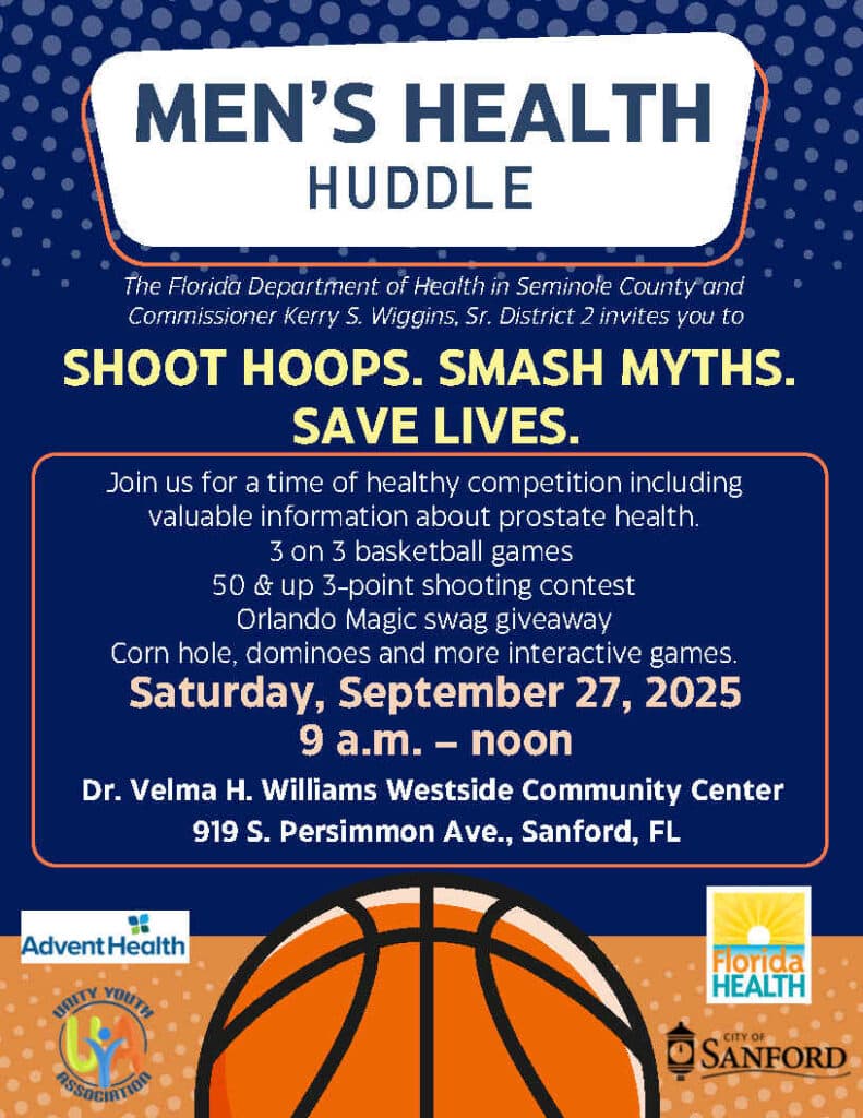 Men's Health Huddle information flyer