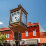 historic clocktower in downtown Sanford