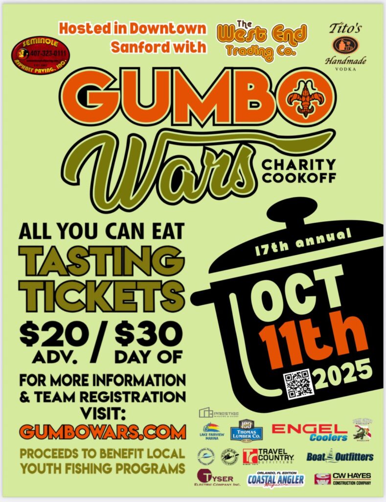 a flyer for the 2025 Gumbo Wars Charity Cookoff