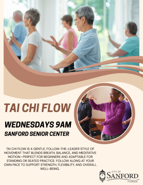 Tai Chi Flow at the Sanford Senior Center Flyer