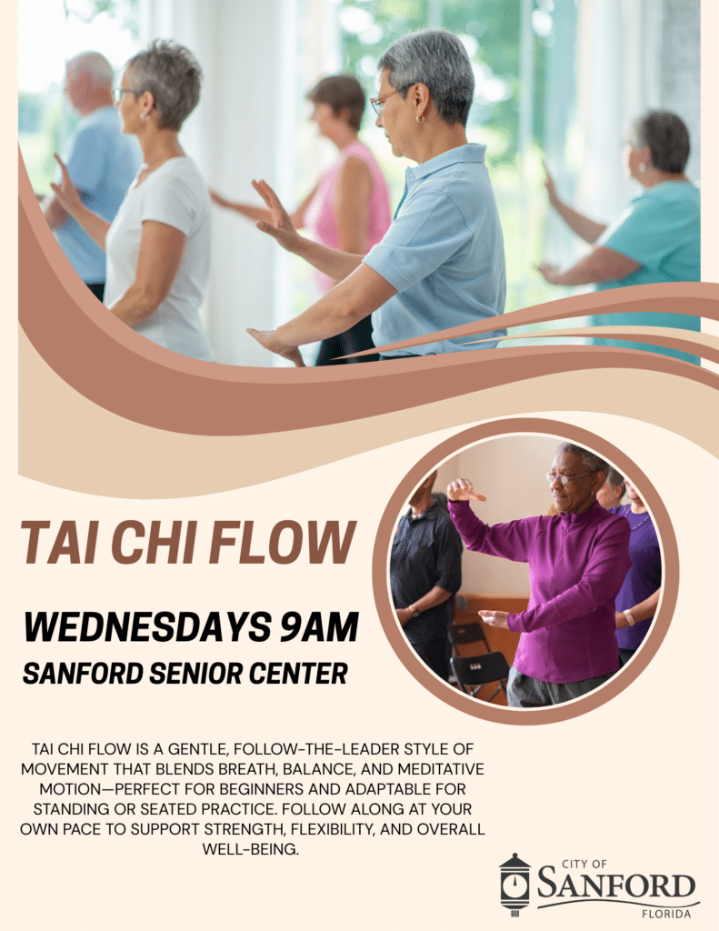 Tai Chi Flow at the Sanford Senior Center Flyer