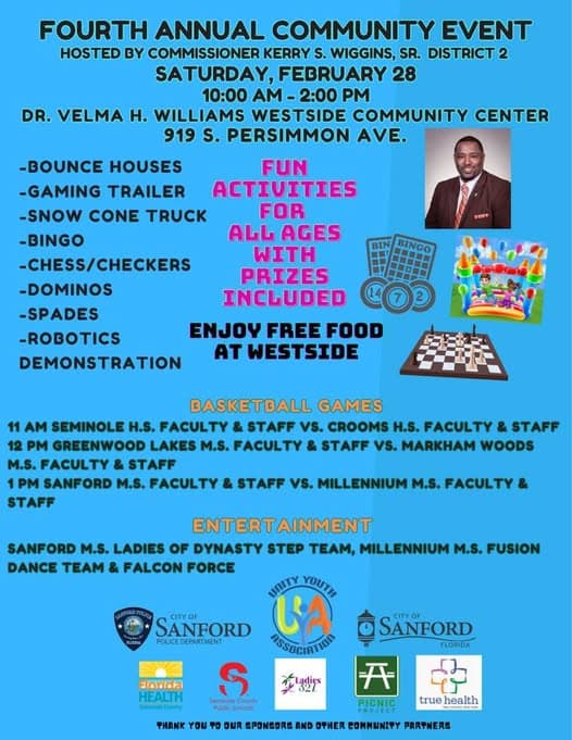 flyer for community event held on February 28, 2026