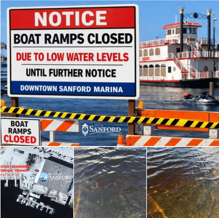 Downtown Sanford Marina Boat Ramp Closures until further notice