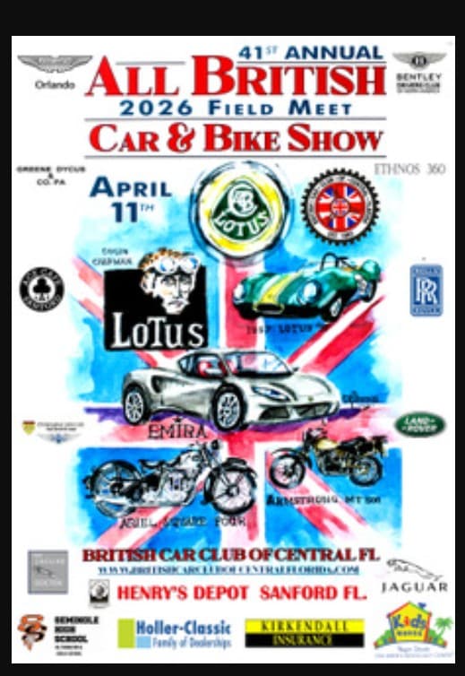 British Car Show April 11th Flier