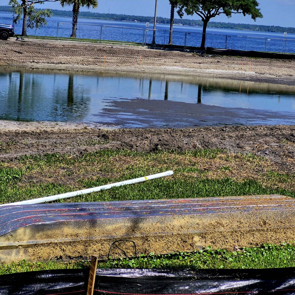 early progress on Fort Mellon Park project that began in March 2026.